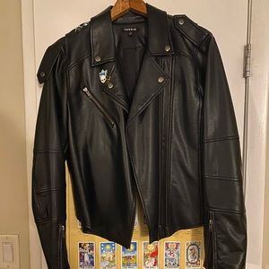 Torrid faux leather biker jacket size 1